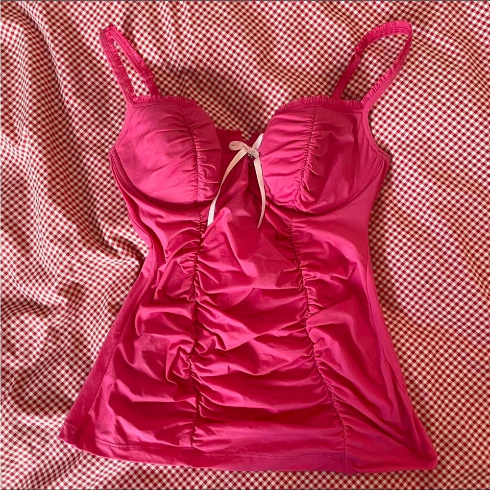 Victoria Secret Vintage Pink Heart Bustier Corset Top